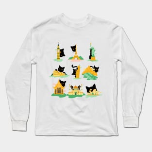 Black Cat is Everywhere Long Sleeve T-Shirt